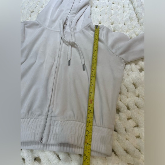 REVAMPED | Velour Cropped Zip Up Hoodie Size XXS - Picture 7 of 8